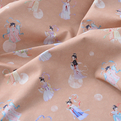 Japanese Cartoon Fairy Fabric: 100% Cotton Sewing Material, 57" Wide