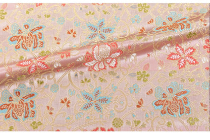 Lotus Silk Brocade Fabric: Traditional Cheongsam Sewing, 27.5"W
