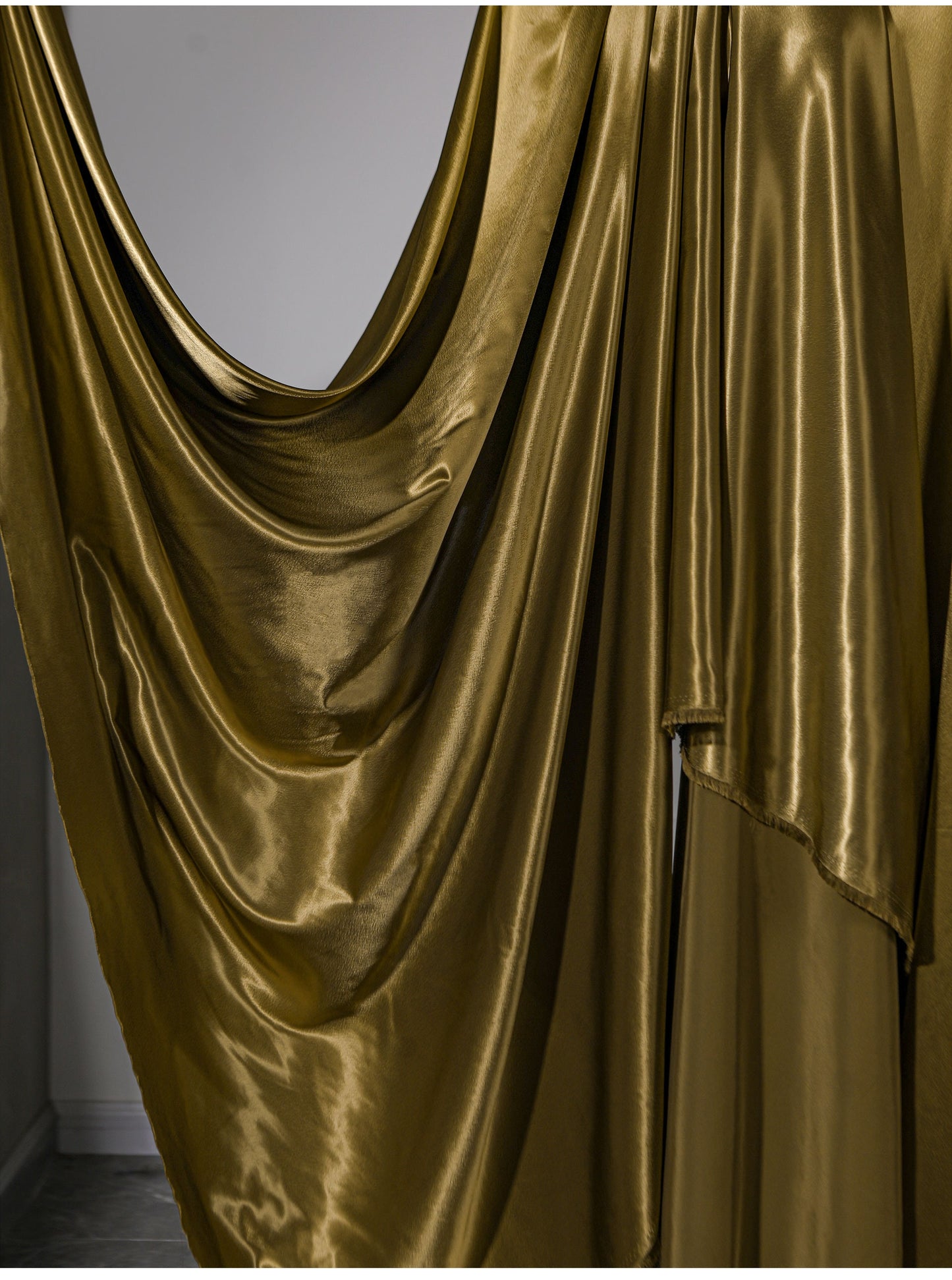 Tissu en satin de soie : couleurs unies, largeur 150 cm, tissu de luxe pour robes de mariée