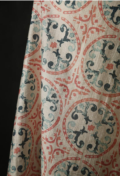 Tissu Tencel Ramie : Impression Dunhuang, Couture et Ameublement - Au mètre