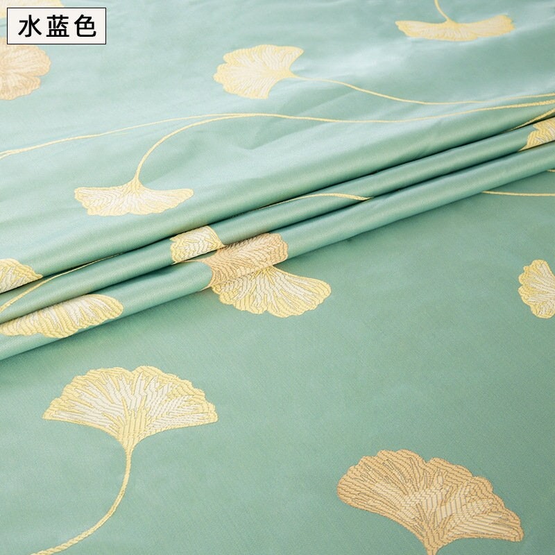 Leaf Jacquard Fabric: 58"W Polyester Upholstery, Costume & Decor