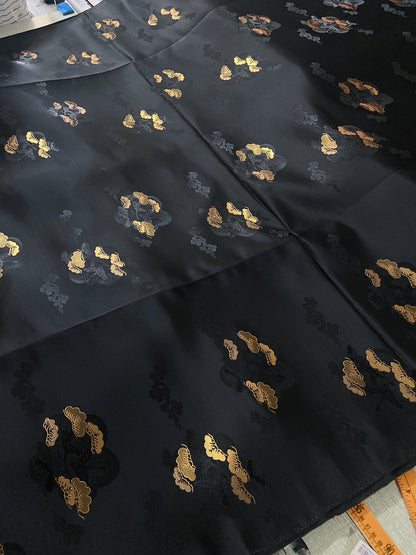 Nishijin Brocade Fabric: Japanese Weaving with Gold Thread (29.5"/59" Width)