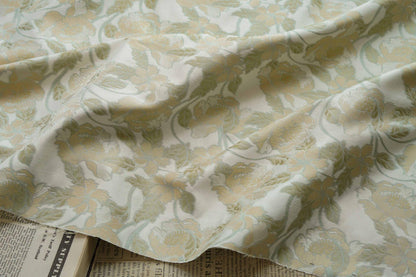 Gold Embossed Palace Jacquard Fabric: Damask Upholstery, Costume & Decor