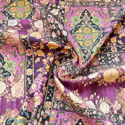 Tissu Tencel Ramie : imprimé kaléidoscope, matériel de couture - au mètre