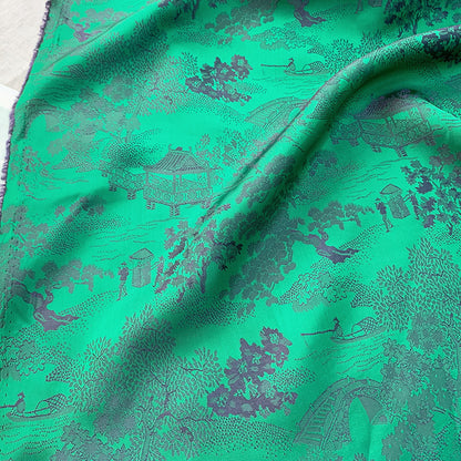 Grand View Garden Jacquard Fabric: 59"W Acetate Upholstery & Sewing