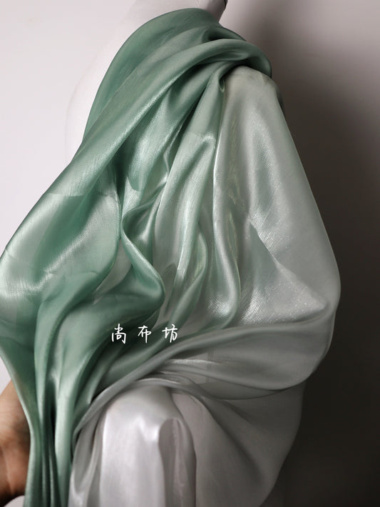 Gradient Satin Fabric: Soft Two-Tone Material, 59" Wide, By The Yard