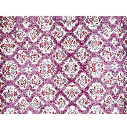 Bohemian Printed Cotton Tablecloth: 59" Wide Sustainable Fabric