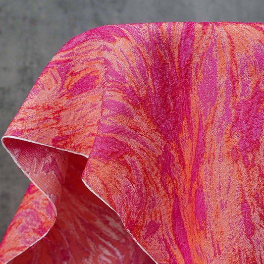 Abstract Embossed Jacquard Fabric: Retro Upholstery & Dress Sewing, 65" Wide