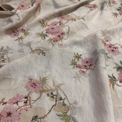 Crabapple Floral Tencel Ramie Fabric: Sewing, Dressmaking, DIY