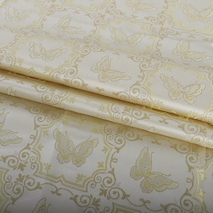 Butterfly Linen Fabric: Dunhuang Fresco Style, 59"W, Upholstery & Sewing