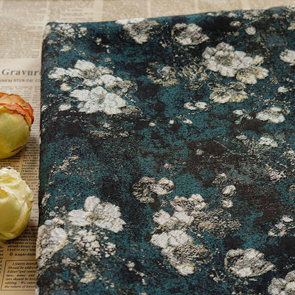 Reversible Jacquard Fabric: 3D Vintage Floral Embossed Upholstery, Costume, Sewing (55"W By 1 yard)