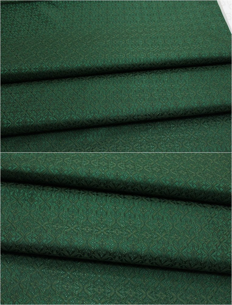 Floral Brocade Fabric: Chinese Style Silk Rayon Blend (29.5" Wide)