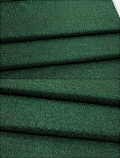 Floral Brocade Fabric: Chinese Style Silk Rayon Blend (29.5" Wide)
