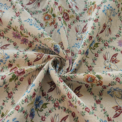 Rabbit Zoo Jacquard Fabric: Autumn Winter Upholstery, Sewing Material (59"W By 1 Meter)