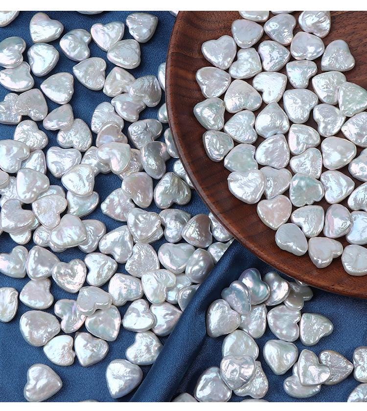 Baroque Heart Freshwater Pearl Beads: Iridescent DIY Jewelry Making