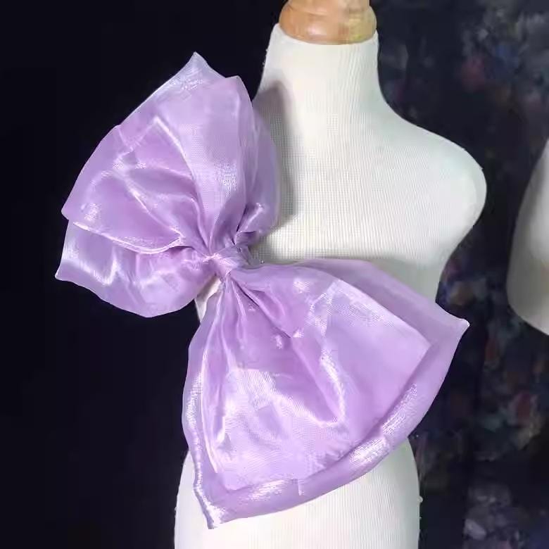 Custom Big Organza Bow Sash: Wedding Dress or Hair Accessory
