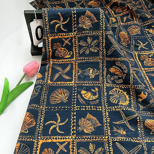 Tissu matelassé, coton coquillage à motif boussole orientale : Qipao, Hanfu et décoration intérieure