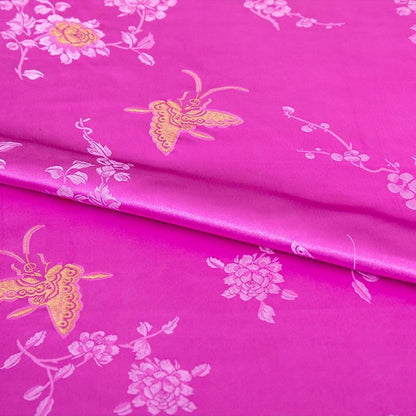 Butterfly Brocade Fabric: 55" Gold Rose Emperor Tibetan Style