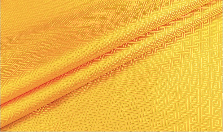 Gold Brocade Fabric: Chinese Jacquard Satin, Home Decor Sewing Fabrics