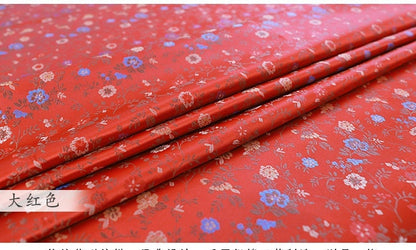 Floral Silk Brocade Fabric: 59"W Rayon Sewing Material