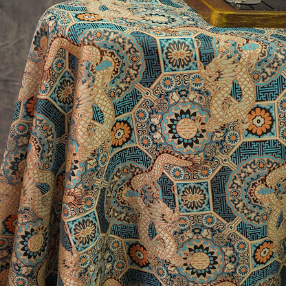 Tissu Dragon Mongol : Motif Bada tibétain pour l’ameublement, les costumes et la décoration