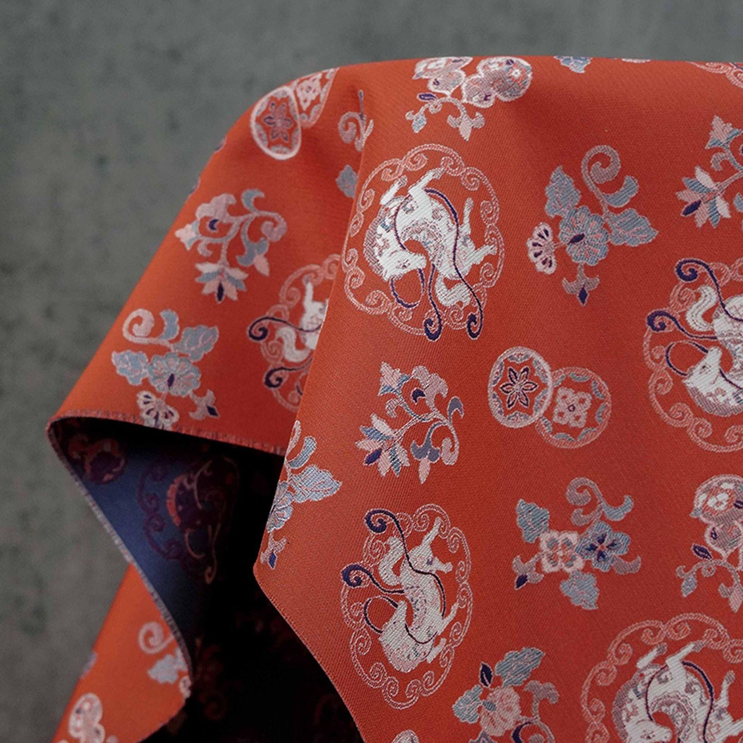 Auspicious Floral Brocade Fabric - Chinese Qipao Cheongsam Material