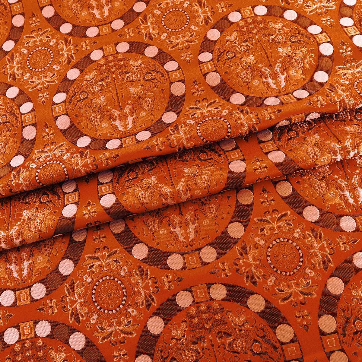 Chinese Brocade Fabric: Mongolian Gown Jacquard Silk, 59" Wide