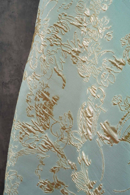Gold Thread Jacquard Fabric: 3D Designer Material, 55" Wide - Upholstery, Quilting