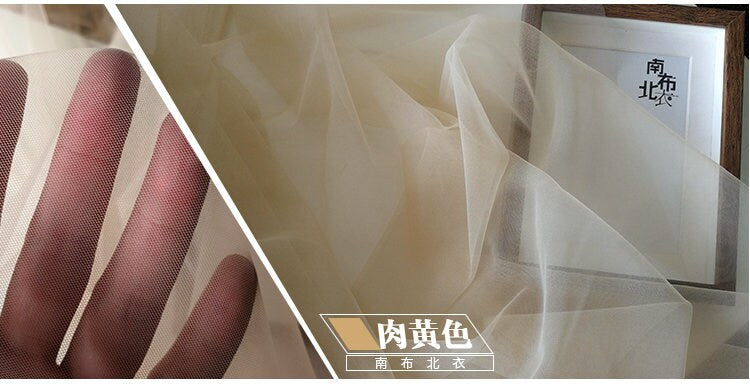 Tissu en dentelle ajourée bleu marine, tissu transparent pour robe de mariée, gaze élastique