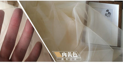 Tissu en dentelle ajourée bleu marine, tissu transparent pour robe de mariée, gaze élastique