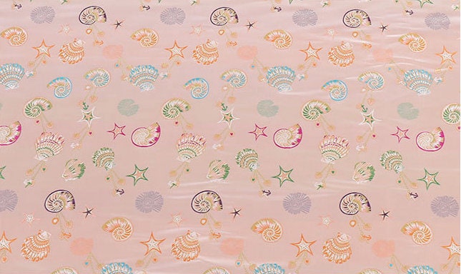 Conch Pattern Rayon Brocade Fabric: 57"W Sewing Material