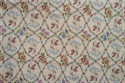 Rabbit Zoo Jacquard Fabric: Autumn Winter Upholstery, Sewing Material (59"W By 1 Meter)