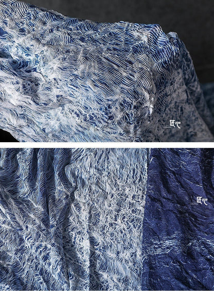 Tissu en maille de nylon plissée à texture 3D, drapé créatif, 140 cm de large