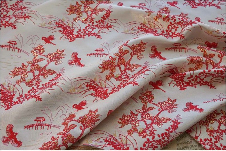 Gold Thread Jacquard Fabric: 3D Upholstery, Costume, Decor - 60"W