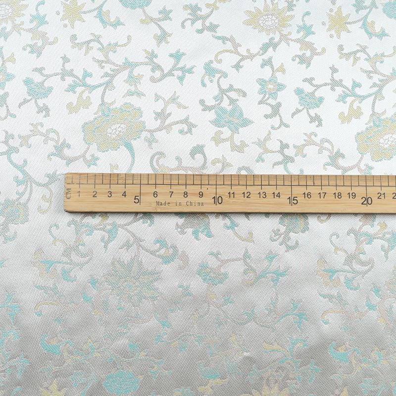 Floral Silk Brocade Fabric: 55"W Chinese Mongolian Pattern