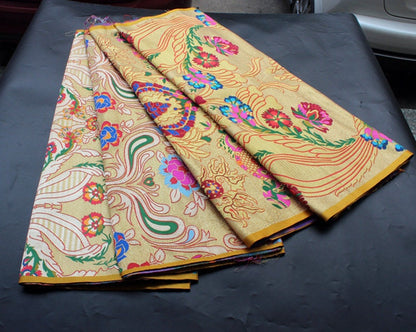 Exotic Dragon Brocade Fabric: Tibetan Thangka Pattern, Costume Sewing Fabric