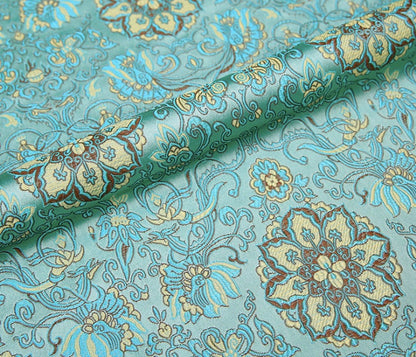 Blue Dragon Brocade Fabric: 59" Wide Rayon Sewing & Upholstery, Sold by the Meter
