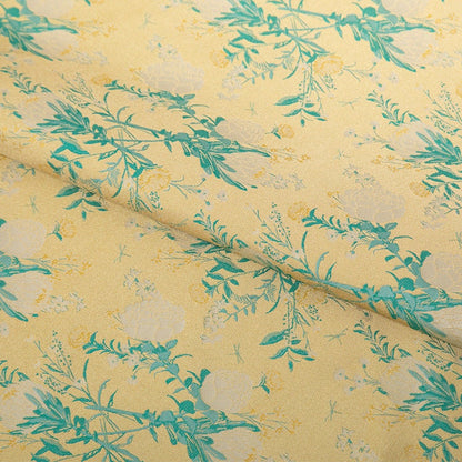 Tissu brocart jacquard à motifs floraux : 150 cm de large, rayonne, matériau de couture