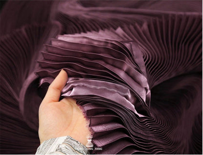 Pleated Organza Fabric: Soft Yarn, Stiff Texture, 59" Wide