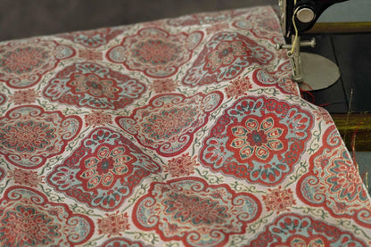 DunHuang Baoxiang Brocade Fabric: 65"W Tibetan Costume Material