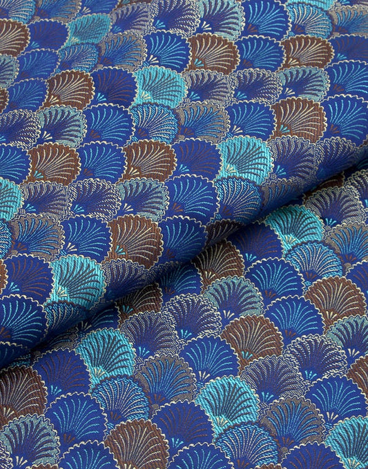 Japanese Fan Fabric: Silk Rayon Jacquard Brocade (29.5" Width)