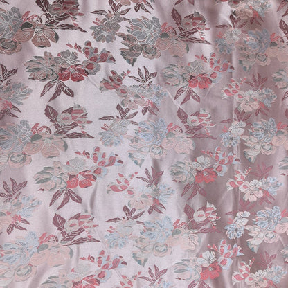 Hibiscus Damask Brocade Fabric: 59"W Rayon Asian Fabric