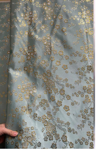 Plum Blossom Brocade Fabric: 29.5"W Cheongsam Cushion Damask