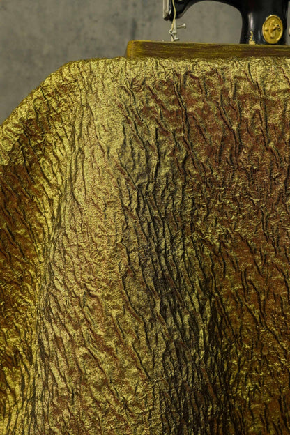 Gold Jacquard Fabric: 3D Texture Prom Dress & Upholstery Sewing Fabric, 54" Wide