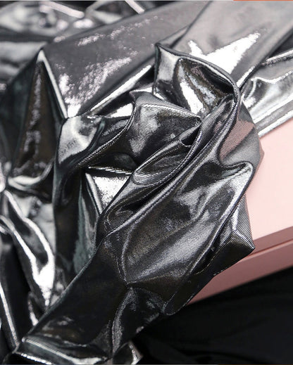 Metallic Gold Faux Leather Fabric: 4-Way Stretch, 56" Wide, Costume Decor