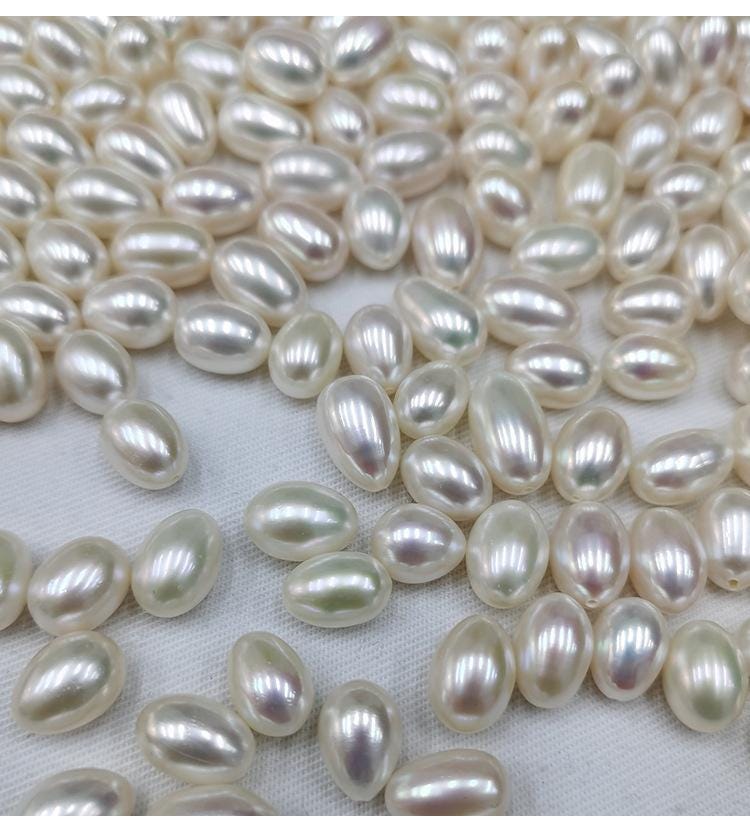 Perles de riz d'eau douce de 7,5 à 8 mm : bijoux DIY à haute brillance