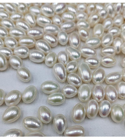 Perles de riz d'eau douce de 7,5 à 8 mm : bijoux DIY à haute brillance