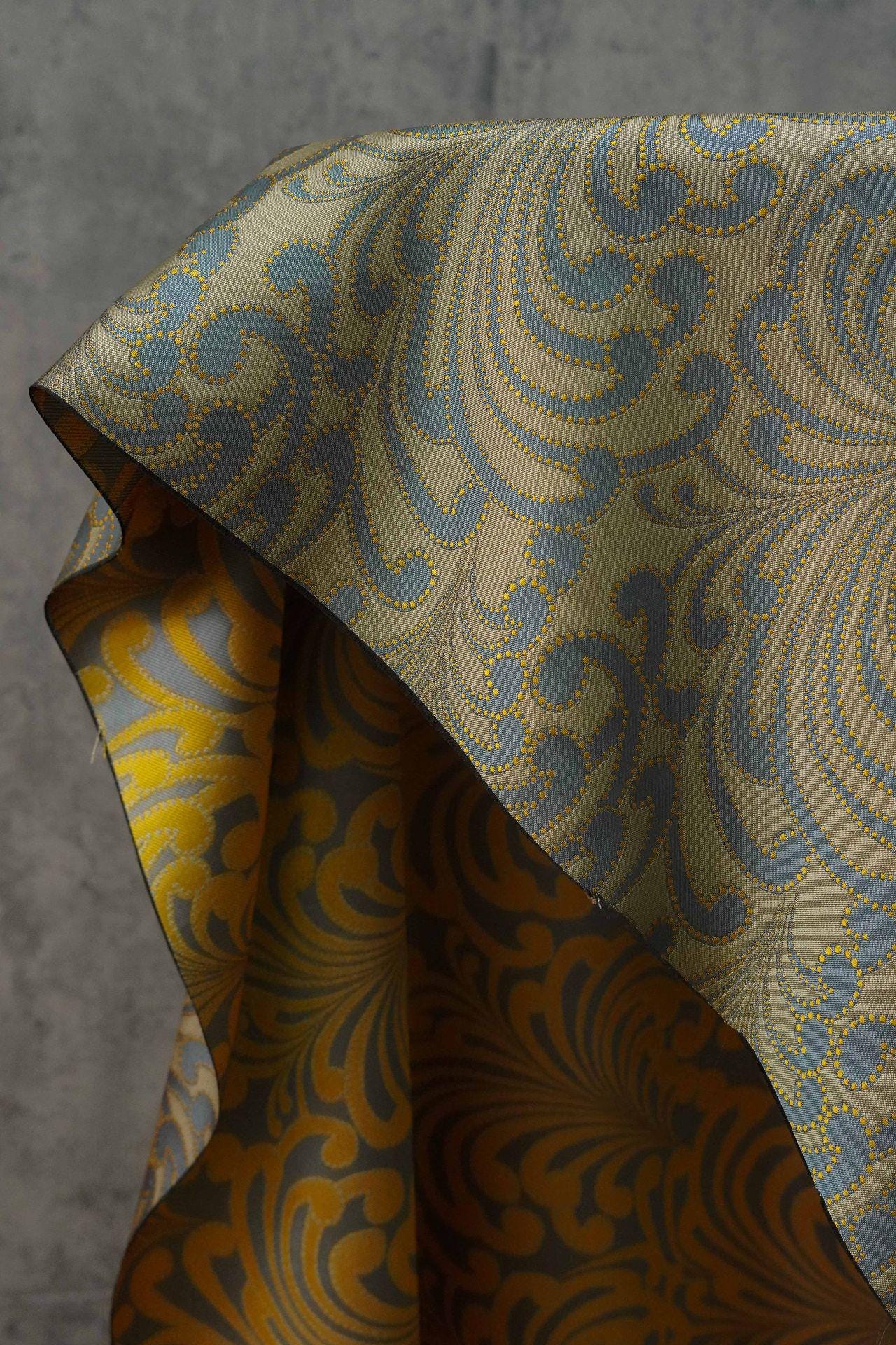 Jacquard Woven Fabric: 3D Bird Feather Embossed Upholstery, Costume, Sewing - 60"W
