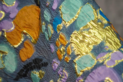 Gold Thread Jacquard Upholstery Fabric: Victorian Edwardian Style, 55"W