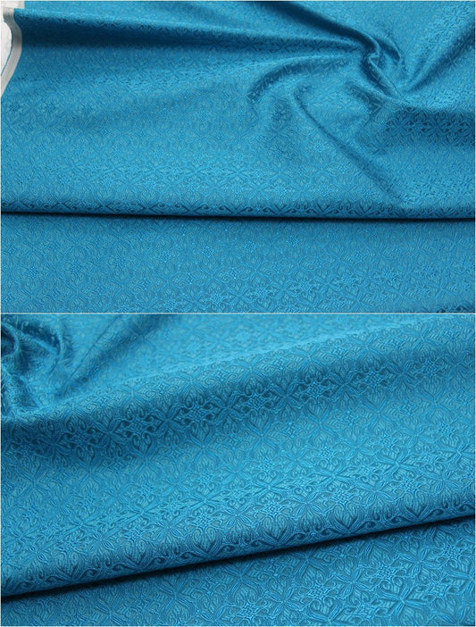 Floral Brocade Fabric: Chinese Style Silk Rayon Blend (29.5" Wide)